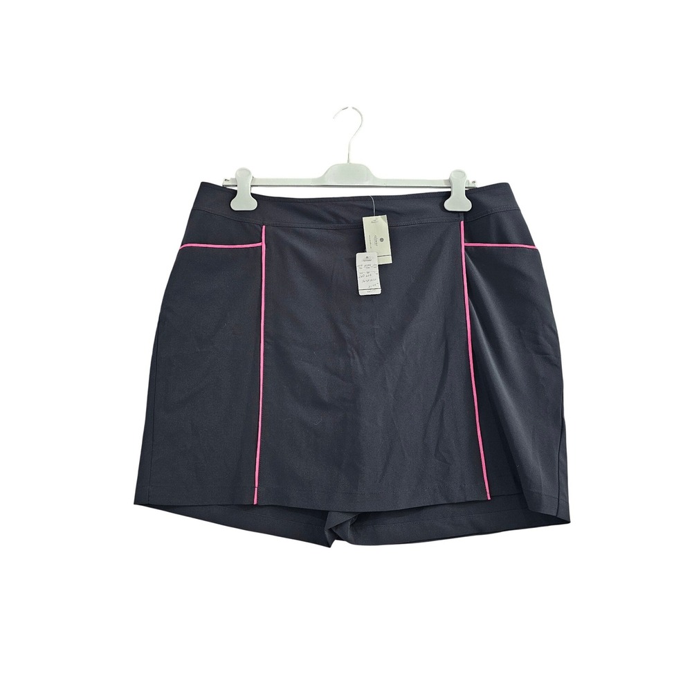 CJ Banks Skort Women 18W‎ Black Pink Trim Pockets Athletic Golf Tennis Sport NEW